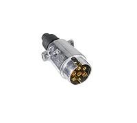 BEIJISTAR 7 Pin Trailer Metal Plug, 12V Waterproof 7 Pin Trailer Metal Plug Connector, for Truck RV Cars Boat Caravan (Aluminium Alloy)