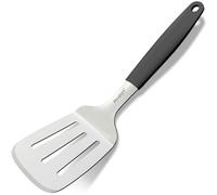 Beijiyi Stainless Steel Spatula, Large Metal Spatula with Full Tang Silicone Handle for Kitchen Use, Griddle & Grills, Slotted Turner, Cooking Flipper for Egg, Pancake, Burger, 3.7 In Wide