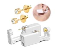 BeiLaiSun 2 Pack Aseptic Ear Piercing Gun Kit Self Use Ear Piercer at Home Piercing Ear Gun with Preloaded 24K Gold Earring Stud（231#）