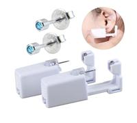 BeiLaiSun 2 Pack Disposable Ear Piercer Safe Piercing Ear at Home Self Use Ear piercing Gun Kit for Girl Women with Sterilized Ear Stud（205#）