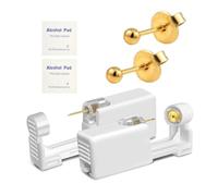 BeiLaiSun 2 Pack Safe Home Use Ear Piercing Gun Kit Self Use Ear Piercing Tool One time Use Ear Piercing Unit with 24K Gold Earring Stud（204#）