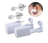 BeiLaiSun Set of 2 Single Use Ear Piercing Gun Safe Home Use Ear Piercing Kit DIY Ear Piercing Tool with Aseptic Hypoallergic Earring Stud（206#）