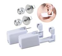 BeiLaiSun Set of 2 Single Use Ear Piercing Gun Safe Home Use Ear Piercing Kit DIY Ear Piercing Tool with Aseptic Hypoallergic Ear Stud（216#）