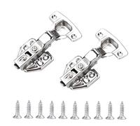 Beilala 2 Pack Kitchen Cabinet Hinges, Soft Close Cupboard Wardrobe Furniture Door Hinges with Screws Heavy Duty Mute Detachable Adjustable Half Overlay
