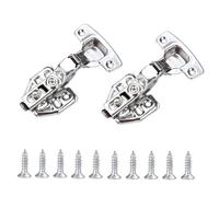 Beilala Soft Close Hinges for Kitchen Cupboards, 2 Pack Cabinet Wardrobe Furniture Door Hinges with Screws Heavy Duty Mute Detachable Adjustable Inset
