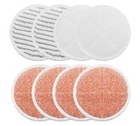 BeiLan 8 Pack Steam Mop Pads Replacement Set Compatible with Bissell Spinwave 2039A 2124: 4 Heavy Scrub Pads, 2 Soft Pads, 2 Scrubby Pads
