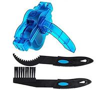 BeiLan Bike Chain Cleaner Kit Wash Tool Portable Bicycle Cyclone Chain Gear Machine Cleaner Blue Washer with Black Cleaning Scrubber Brushes