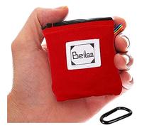 BeiLan Mini Pocket Picnic Blanket Durable Lightweight Waterproof Sand Proof Beach Camping Travel Mat Foldable Thin Ground Sheet for Outdoors Activities (70 * 110cm, Black & Red)