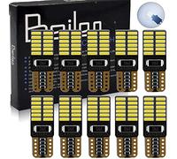 BeiLan T10 Led Car Light Bulbs W5W 501 Canbus White 24-SMD 4014 Chipset LED Lamps Error Free for 194 168 2825 Interior Dashboard Bulb Sidelight Boot Lights Number Plate Bulb DC 12V (10 Pack)