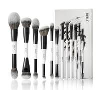 BEILI 12-Piece Makeup Brush Set, Dual-Ended Makeup Brushes with 18-in-1 Functions for Powder, Foundation, Concealer, Eyebrows, Eyeshadow, Contour, Eyeliner, Blender Brush for Woman