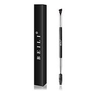 BEILI Eyeliner Fine Angled, Professional Double Ended Eyebrow and Spoolie, Angledfor Precision Application, Shaping and Blending, Fit for Gel and Cream