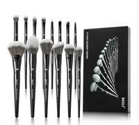 BEILI Makeup Brushes 14Pcs Professional Eyeshadow Brush Set Premium Synthetic Makeup Brushes for Liquid, Cream & Powder Eyeshadow