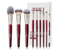 BEILI Makeup Brushes 9Pcs Professional Makeup Brush Set, Premium Synthetic Brushes for Foundation, Powder, Blush & Eyeshadow, Soft Vegan Bristles for Liquid, Cream & Powder