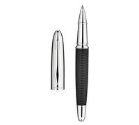 BEILUNER 318 Luxury Leather Pen, Hand-Stitched Premium Leather, Chrome-Plated Finish, Schmidt Ink Refill, Best Rollerball Pen Gift for Men & Women, Refillable, Executive Writing, Nice Pens