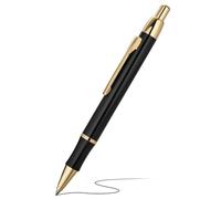 BEILUNER Luxury Gel Pen with 24K Gold Electroplating Finish, Black Piano Lacquer, Luxury Grade Craftsmanship, Best Gel Pen Gift Set for Men and Women