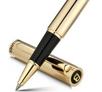 BEILUNER Luxury Gold Rollerball Pen, Stunning Pens with 24K Gold Finish, Noble and Elegant Designs,Schneider Ink Refill, Fancy Gift Set for Men & Women, Executive Writing, Office, Nice Graduation Gift