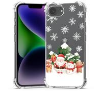 BEIMEITU Clear Christmas Case for iPhone 16e,Cute Santa Clause Pattern Case Cover Soft Thin Protective Slim Bumper Cover Boys Girls Phone Case for iPhone 16e-Christmas Santa Clause