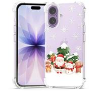 BEIMEITU Clear Christmas Case for iPhone 17,Cute Santa Clause Pattern Case Cover Soft Thin Protective Slim Bumper Cover Boys Girls Phone Case for iPhone 17-Christmas Santa Clause