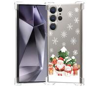 BEIMEITU Clear Christmas Case for Samsung S24 Ultra,Cute Santa Clause Pattern Case Cover Soft Thin Protective Slim Bumper Cover Boys Girls Phone Case for S24 Ultra-Christmas Santa Clause