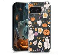 BEIMEITU for Google Pixel 10 Case Halloween Ghost Pumpkin,Cute Butterfly Spider Web Design Women Girls Shockproof Soft TPU Cell Phone Case for Google Pixel 10 Kids Clear
