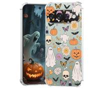 BEIMEITU for Google Pixel 11 Pro Case Halloween Ghost Pumpkin, Cute Butterfly Spider Web Design Women Girls Shockproof Soft TPU Cell Phone Case for Google Pixel 11 Pro Kids Clear