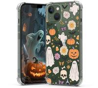 BEIMEITU for iPhone 13 Case Halloween Ghost Pumpkin, Cute Butterfly Spider Web Design Women Girls Shockproof Soft TPU Cell Phone Case for iPhone 13 Kids Clear