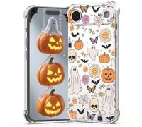 BEIMEITU for iPhone 17 Air Case Halloween Ghost Pumpkin, Cute Butterfly Spider Web Design Women Girls Shockproof Soft TPU Cell Phone Case for iPhone 17 Air Kids Clear