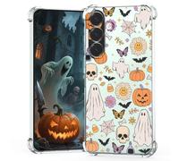 BEIMEITU for Samsung Galaxy A27 Case Halloween Ghost Pumpkin, Cute Butterfly Spider Web Design Women Girls Shockproof Soft TPU Cell Phone Case for Samsung Galaxy A27 Kids Clear