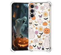 BEIMEITU for Samsung Galaxy S23 Plus Case Halloween Ghost Pumpkin, Cute Butterfly Spider Web Design Women Girls Shockproof Soft TPU Cell Phone Case for Samsung Galaxy S23 Plus Kids Clear