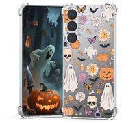 BEIMEITU for Samsung Galaxy S25 Plus Case Halloween Ghost Pumpkin, Cute Butterfly Spider Web Design Women Girls Shockproof Soft TPU Cell Phone Case for Samsung Galaxy S25 Plus Kids Clear