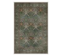 BEIMO Bath Rug 40x60cm - Washable Non-Slip Mat Nursery Rug, Small Carpet for Entryway, Porch & Indoor Use, Vintage Floral Moss Green Botanical