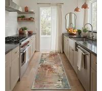 BEIMO Runner Rugs for Hallway 80x150cm, Non-Slip Extra Long Washable Soft Low Pile, Nursery Rug Carpet Runners for Entryway Kitchen Laundry Room, Warm Abstract Terracotta Textured