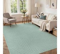 BEIMO Soft Washable Rug 160x230 cm, Area Rugs Living Room Large Abstract Non Slip Carpet Boho Bedroom, Pure Sage Green Lines