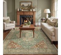 BEIMO Washable Rug 120x170cm, Area Rugs Non Slip for Living Room Sage Red