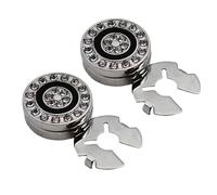 Beimus 1 Pair Korean Styles Button Covers Rhinestones Cufflinks Round Cuff Wedding Accessories Business for Man