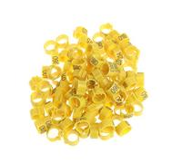 Beimus 100 Pcs Chicken Bird Leg Rings Colorful Turkey Identification Bands Poultry Bands Clip for Pigeons Birds 10mm Toys African Grey for Small Parrots for Large Birds Conure Macaw Christmas Parts