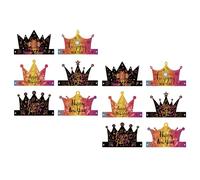 Beimus 12Pieces Happy New Year Party Hat Colorful Paper Hat for New Year Party Decorations Festival Celebration