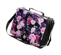 Beimus 168/224 Slots Large Leather Marker Case with Shoulder Strap Multilayer Art Markers Carrying Bag Marker Pen