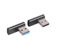Beimus 2Pcs / pack USB3.0 to USB C 90 Degree Bend Adapter Connection for Computer Tablet Mobile Accessories USB Male to Type C Female Converter