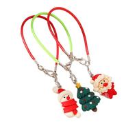 Beimus 3 Pieces Merry Christmas Phone Keychain Santa Snowman Christmas Tree Lost Proof Party Charm Lovely Ornament Snowman Strap