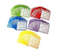 Beimus 5 Color Bingo Game Card Thick Paperboard Sheets Ideal for Group Activity Event Senior Centers Cardstock Bingo Card