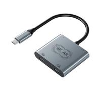 Beimus Aluminum Type C Hub 100W Fast Charging 4K 60Hz USB3.0 Data Transfer Glasses Converter For Extended Gaming Aluminum USB C Hub