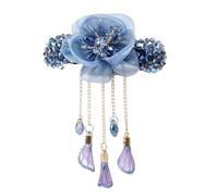 Beimus Chinese Styles Hair Pin Handmade Flower Hair Clip Long Tassels Women Hairpin for Ponytails and Various