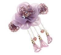 Beimus Chinese Styles Hair Pin Handmade Flower Hair Clip Long Tassels Women Hairpin for Ponytails and Various