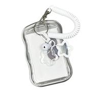 Beimus Clear Card Case with Spring String Holder for Security Medicare Credit Water Resistant Sleeve Storage