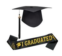 Beimus Commemorative 2025 Graduation Set Adjustable Bachelors Hat With Sash And Medallions For University Ceremonies Photo Fabric Graduation Hat With Medals