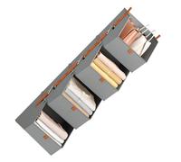 Beimus Customizable Multi Section Hanging Closet Storage Solution for Seasonal Garments and Linens Bedroom Storage Solution