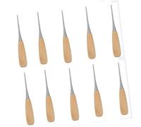 Beimus Ergonomic Wood Handle Awl Leather Crafting Tool With Steel Tip For Shoemaking And Projects Alloy Tip Wood Awl