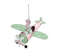 Beimus Iron Easter Bunnies on Planes Hanging Pendant Ornament for Spring Holidays Spring Rabbits Figurine