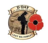 Beimus Lapel Pin,D Day Eightieth Anniversary Collectible Badge WWII Metal Brooch Commemorative Veterans Breastpin